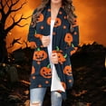 thumbnail image 2 of Womens Halloween Cardigan Casual Lightweight Long Sleeve Open Front Cardigans with Funny Print Fall Winter Holiday Party Outerwear, 2 of 7