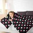 thumbnail image 4 of Feelyou Polkadots Teen Twin Comforter Sets, Black Pink Abstract Bedding Set, 2pcs, 4 of 8