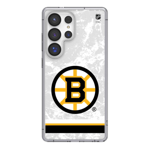 Boston Bruins Galaxy Stripe Clear Ice Case