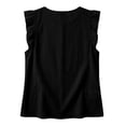 thumbnail image 5 of Top Muscle Shirt Summer T Shirts Women's Color Buttoned -Linen Top Ladies' Top Ladies' Tank Top Black Xl, 5 of 8
