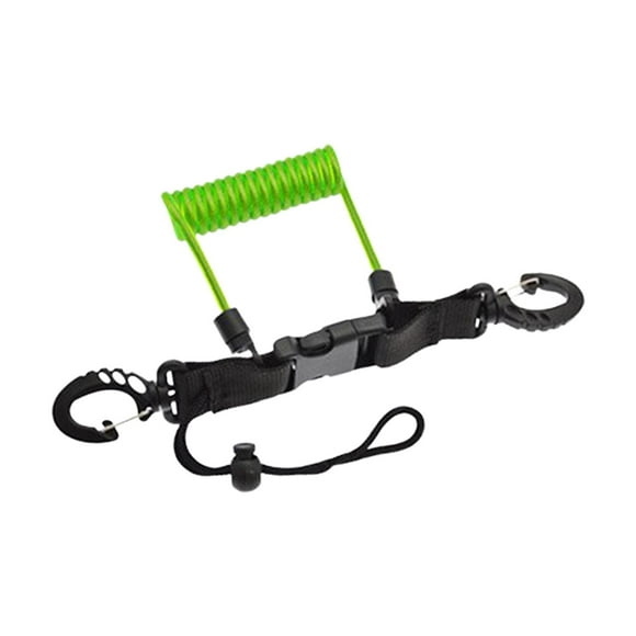 VONKY Dive Snappy of Coil Lanyard Durable Camera Diving Black Strap Lost Anti Transparent Lanyard Scuba Transparent Green 25x3.2cm