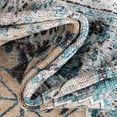 thumbnail image 4 of Unique Loom Yara Collection Area Rug - Yash (2' x 6' Runner Seaglass/Ivory), 4 of 7