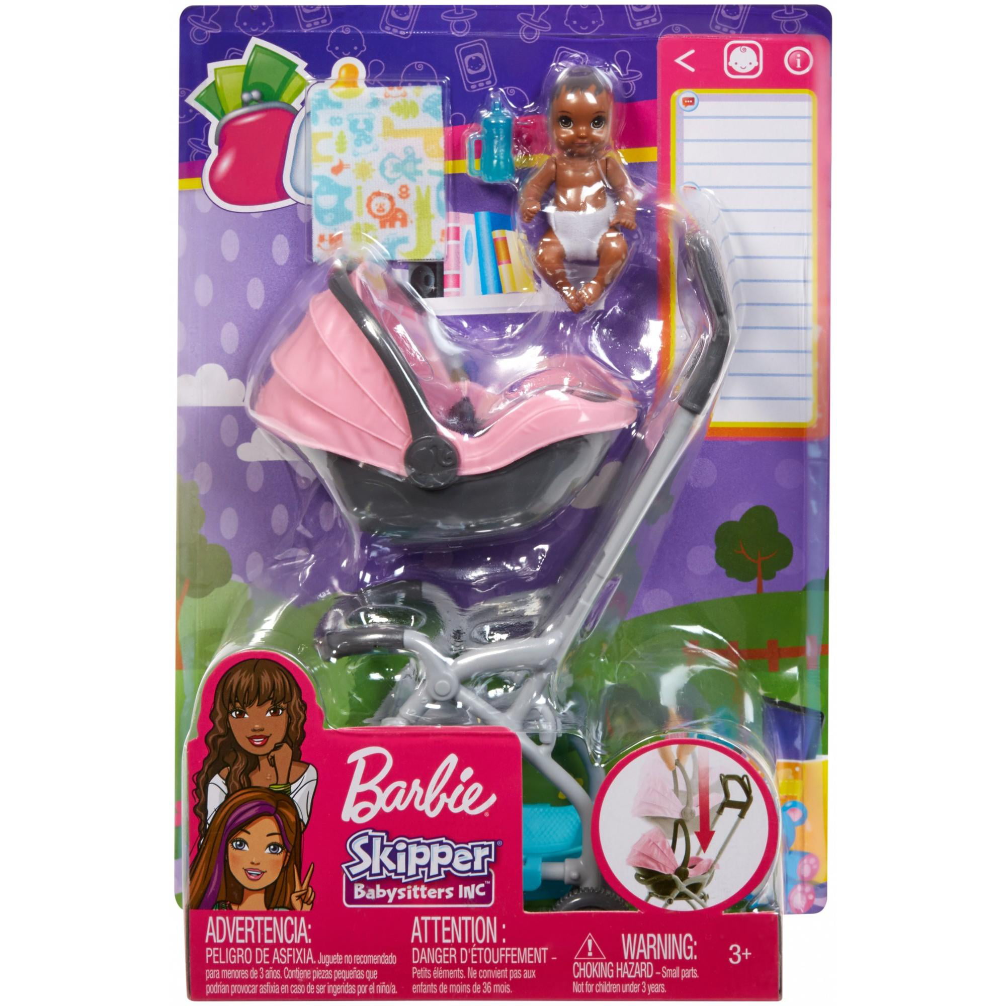 Lagere school Slip schoenen Werkelijk Barbie Skipper Babysitters Inc. Doll And Playset, Small Baby Doll With  2-In-1 Stroller - Walmart.com