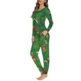 thumbnail image 2 of Renewold Merry Christmas Pajamas for Women Cozy Up Candy Canes Xmas Ball T-Shirt Tops and Sweatpants Set of 2 Casual Indoor Sleepwear Loungewear Size 2XL, 2 of 4