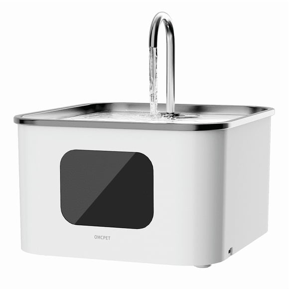 REDSASA Dispensador de agua para mascotas, Comedero para gatos Acero con sensor inteligente, capacidad de 4,5 l y