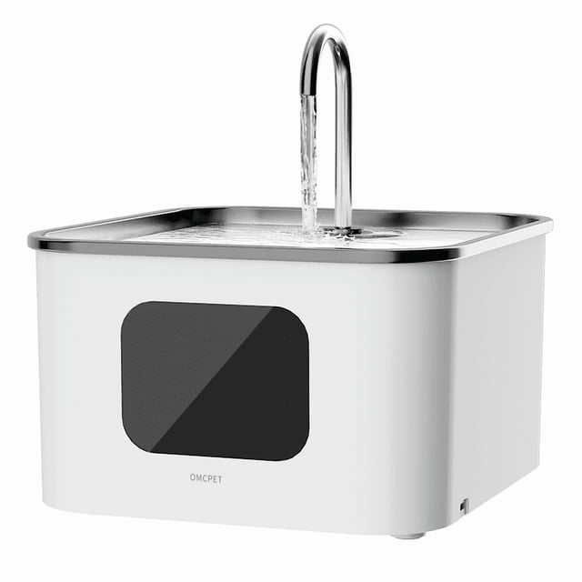 REDSASA Dispensador de agua para mascotas, Comedero para gatos Acero con sensor inteligente, capacidad de 4,5 l y