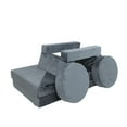 thumbnail image 6 of Grey Modular Kids Sofa Fort, 14Pcs High-Density Foam Cushions for Creative Play, Washable Cover, Toddler-Safe Building Furniture (Lightweight), 6 of 19