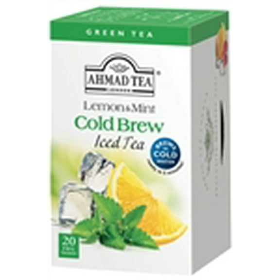 Ahmad Lemon and Mint Iced Green Tea Cold Brew 20 foil tea bags