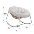 thumbnail image 2 of Versatile Rocking Chair with Rust-Proof Steel & Water-Resistant Cushion for Patio & Home, 2 of 5