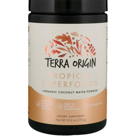 Terra Origin  Tropical Superfoods  Organic Coconut Water Powder  9 52 oz  270 (Best Powdered Coconut Water)