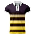 thumbnail image 4 of kamemi Mens Polo Shirts Short Sleeve Men's Polo Shirts Short Sleeve Casual Slim Fit Workout Shirts(Yellow,3XL), 4 of 5