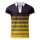 thumbnail image 2 of Camisas Manga Larga Hombre Camisa informal de manga corta con cuello de cremallera y estampado de rayas para hombre (Yellow, XL), 2 of 5