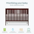 thumbnail image 3 of Dream On Me Synergy 5-in-1 Convertible Crib in Cherry, Greenguard Gold Certified, 3 of 10