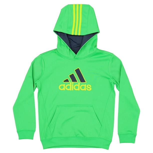 Adidas Youth Post Route Athletic Pullover Hoodie, Lime Green Walmart