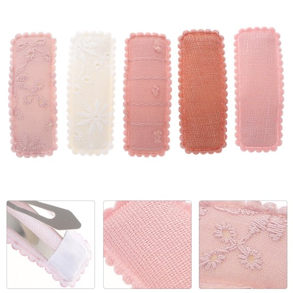 NIAIZEK 5 Pairs Women Styling Hair Clip Assorted Color Fabric for Parties