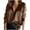 Coffee, variant on Samickarr Silk Satin blouses for women long sleeve elegant Solid color V-Neck Long Sleeve Casual Loose fit Work Blouse Shirts Pullover Tops