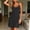 Black, variant on BRGZLK Womens V Neck Nightgowns Stylish Solid Color Spaghetti Double Strap Sleeveless Casual A-Line Flowy Nightdress Lightweight Soft Comfort Loungewear Outfits Gray S