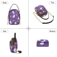 thumbnail image 3 of FORMRS Crossbody Bag for Women Quilted Travel Shoulder Cell Phone Purse with Chain Strap Handbag, Halloween Purple Ghosts, 3 of 7