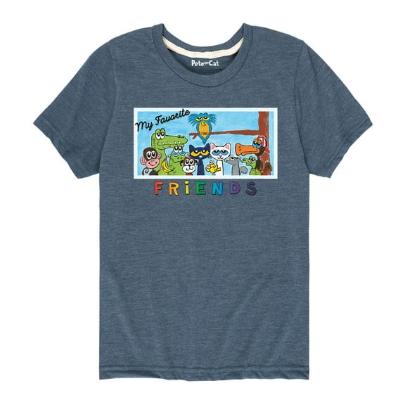 Pete The Cat - My Favorite Friends - Toddler Short Sleeve Graphic T-Shirt