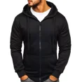 thumbnail image 1 of Sudadera Capucha Tipo Cárdigan Color Liso Para Hombre Casual, 1 of 8