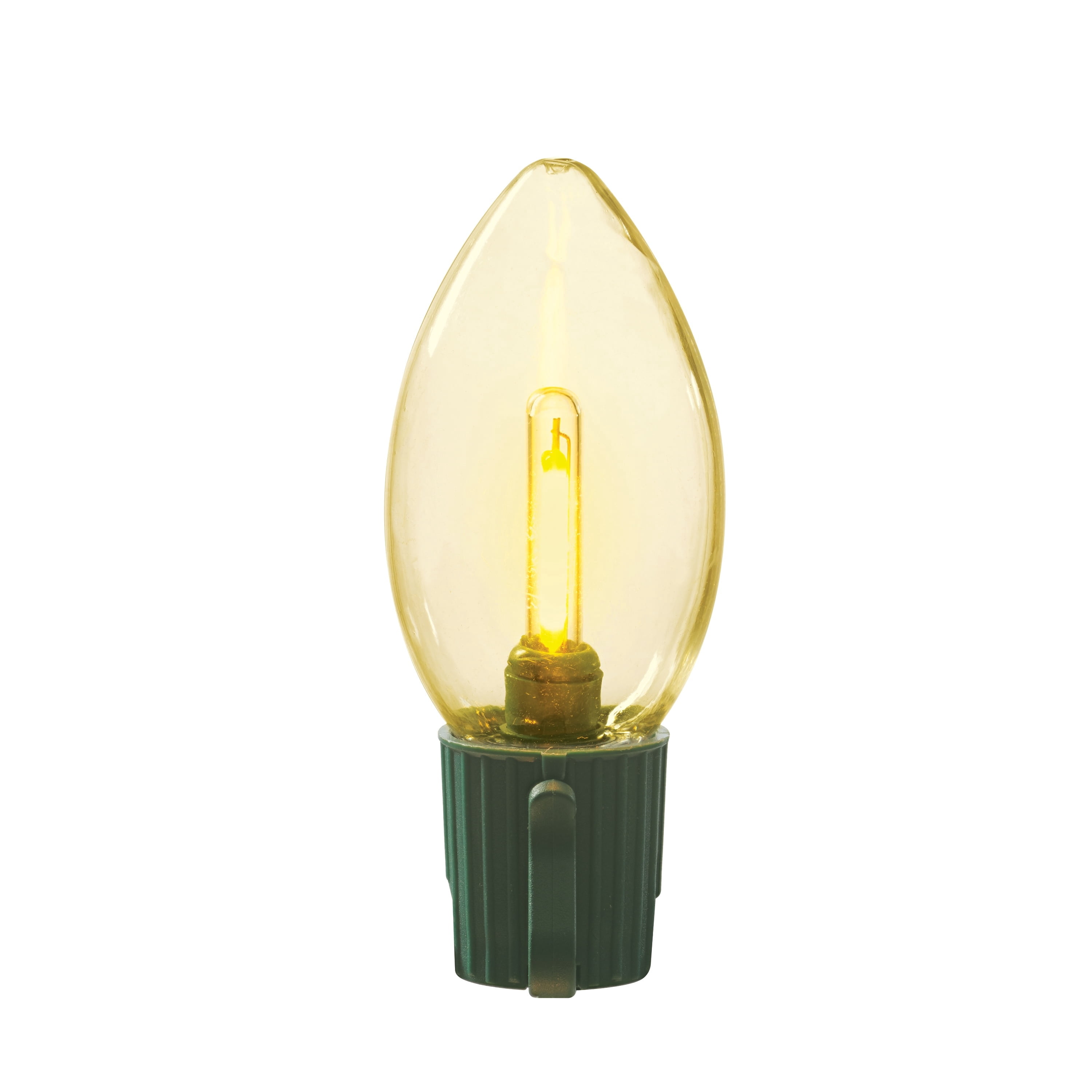 Indoor/Outdoor 25-Count LED Extra Bright Vintage-Style C9 Christmas String Lights, Warm White, Green Wire, 14', by Holiday Time
