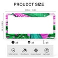 thumbnail image 3 of Tropical Leaves Summer Palm Leaf Hawaii California Tree Jungle License Plate Cover 2 PCS Tropical Green Plant Funny License Plates for US And CA Quality Aluminum Metal License Plate Frames, 3 of 6