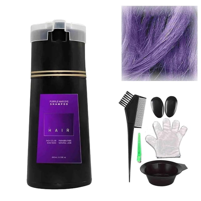 Autorización Liquidación de champú Champú colorante Champú suave y de rápida coloración Tinte no irritante (negro/marrón/marrón claro/morado/rojo) 200 ml Liquidación