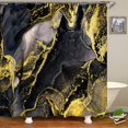 thumbnail image 2 of Aosijia 4 Pcs Marble Shower Curtain Sets Bathroom Sets with Shower Curtain and Rugs and Accessories Rug Toilet Lid Cover and Non-Slip U Shape Mat Waterproof Shower Curtain with 12 Hooks, 2 of 5