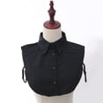 thumbnail image 2 of 2 piezas de falso cuello desmontable cuello blusa medio camisas Hugo Cuello falso de algodón para mujer, 2 of 10
