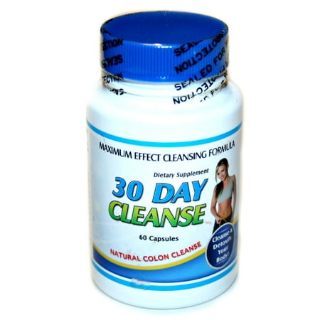 30 Day Cleanse (60 Pills) Natural Colon Cleanser - Cleanse & Detoxify Your
