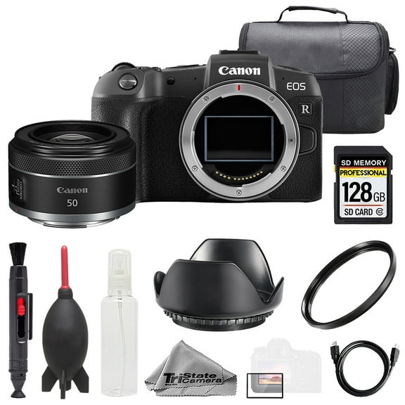 Canon EOS RP Camera   RF 50mm f/1.8 STM Lens  128GB  Bag  UV Filter- Basic Kit (International Version)