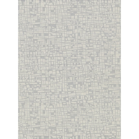 Warner Tiffany Silver Abstract Geometric Wallpaper
