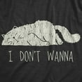 thumbnail image 2 of Womens I Don't Wanna T Shirt Funny Lazy Sleepy Cat Novelty Graphic Tee for Ladies Womens Graphic Tees, 2 of 9