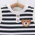 thumbnail image 5 of Baby Onesies BSummer Baby Boy Girl Striped Button Crew Neck Sleeveless Tank Tops Rompers Bodysuit Jumpsuit Playsuit One-Piece Outfit Clothes, 5 of 6