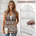 thumbnail image 6 of Uorisanigo Western Aztec Women's Vest Tops Sleeveless Size 4XL V Neck Women's Suit Vest with Pockets Open Front Vests Blazer Elegant Outerwear, 6 of 7