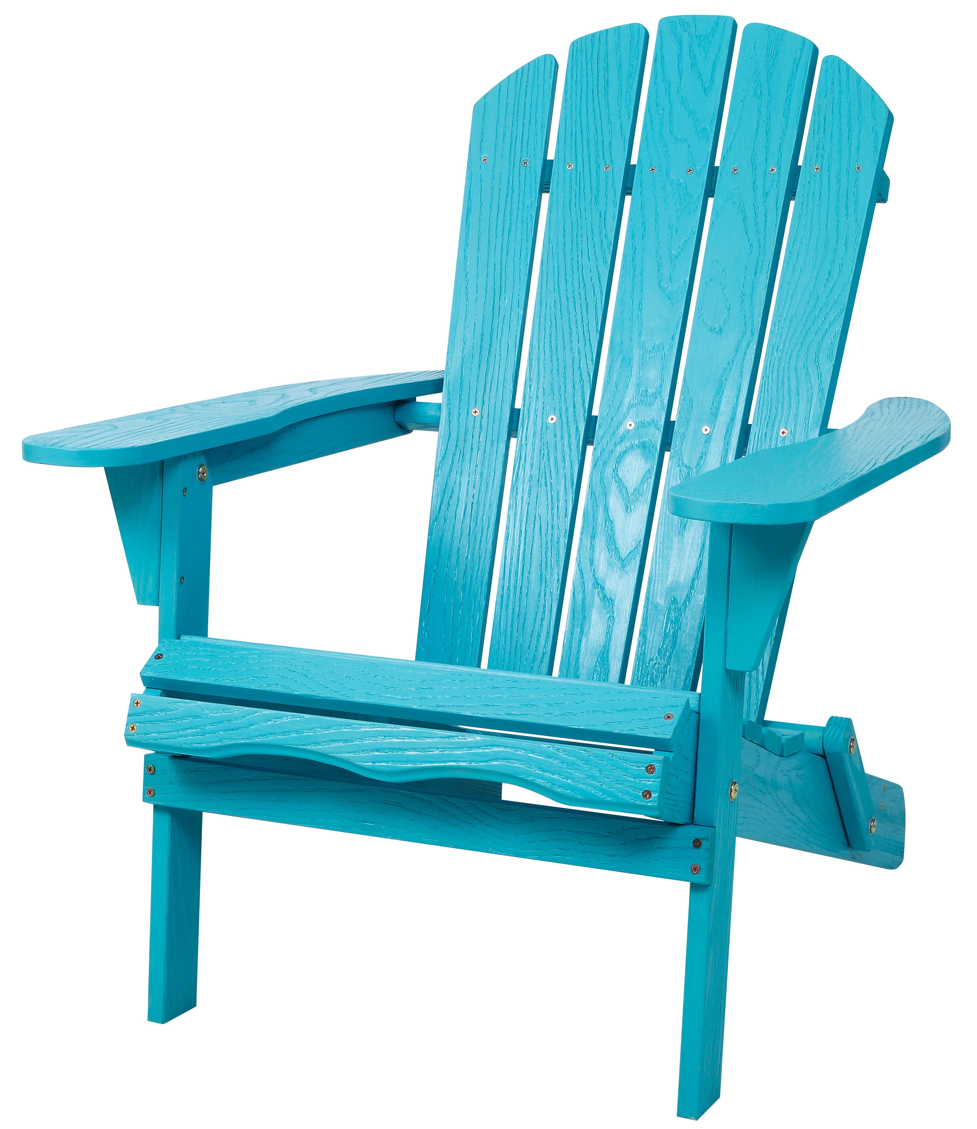 FFZ Embossed Wooden Outdoor Folding Adirondack Chair With Pre Assembled Backrest Wood Patio For Garden Grain