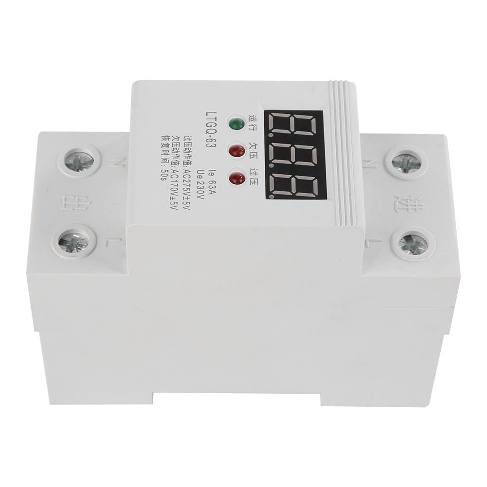 230V AC 2P/32A Digital Automatic Reconnect Voltage Protector Undervoltage Relay 