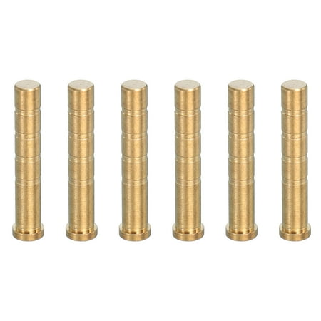 100 Grain Archery Arrow Brass Insert Insert Screw Copper Brass Arrow for .244/ 6.2mm Carbon Arrows 6 Pack