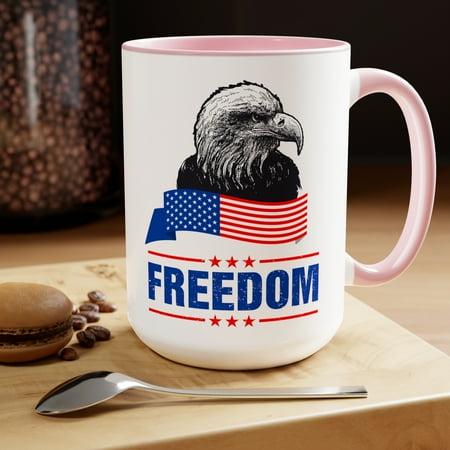 

American Patriot Mug American Eagle Freedom Mug Gift for Patriot 15oz Coffee Mug