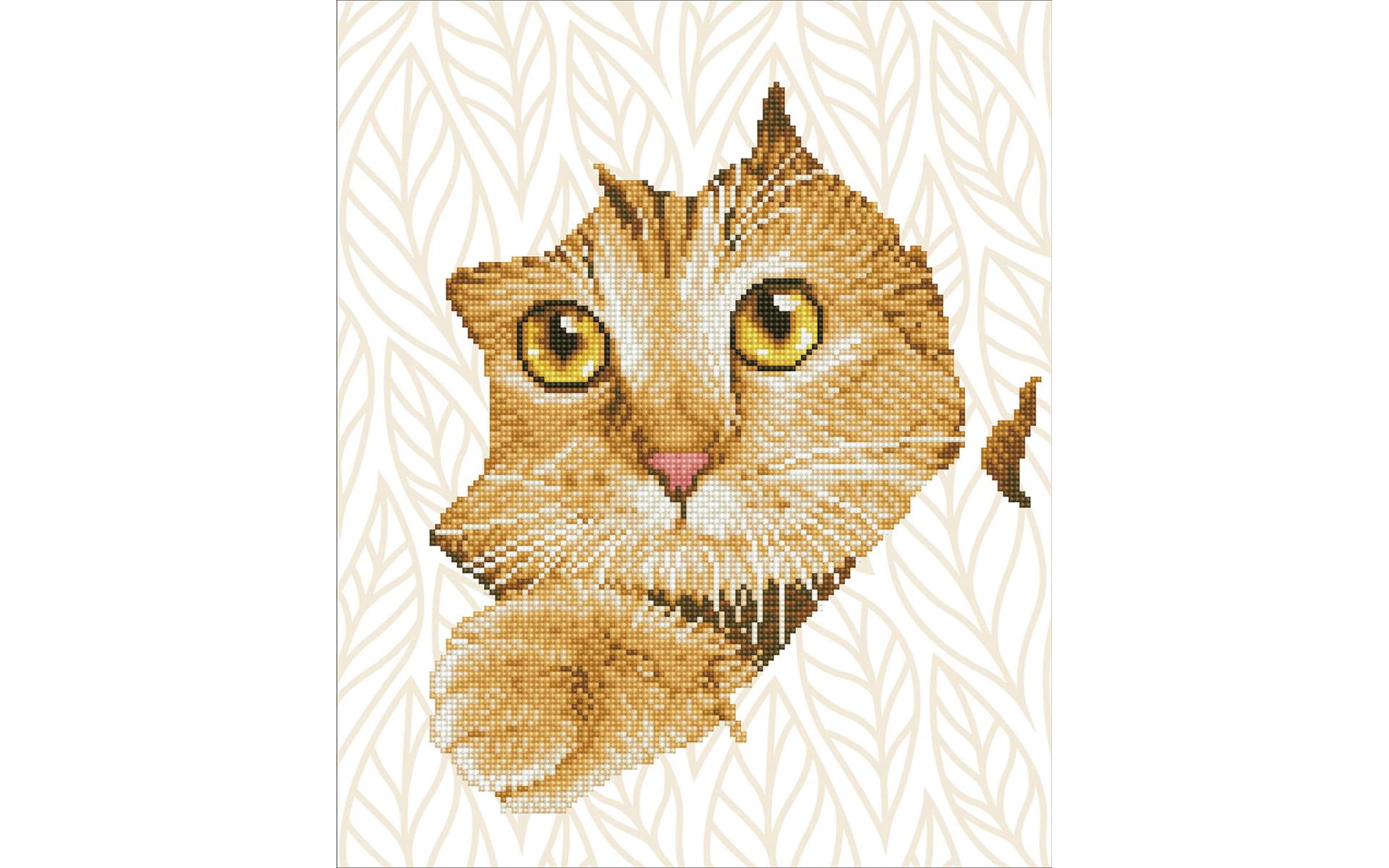 DIAMOND DOTZ Green Eyed Beauty DDK6-029 - Kit Diamond Painting Con Cornice, 28,9x36,7 Cm, Gatto Occhi Verdi, Per Bambini E Adulti - 3