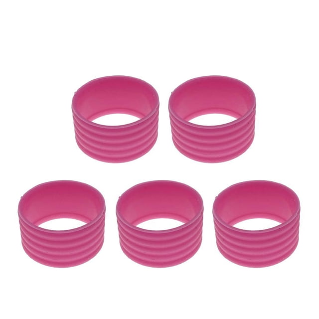 Wosthever 5 Packs Tennis Racquet Grip Ring Badminton Sweat Grip Band Absorbing Pink Bádminton