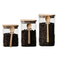 thumbnail image 3 of Food Storage Jar Glass Candy Storage Container Grain Canister with Spoon & Lid, 3 of 8