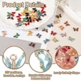 thumbnail image 3 of Uxcell 10Pcs Encanto de Mariposa de Rhinestone Cubic Zirconia Cristal Azul Claro, 3 of 7
