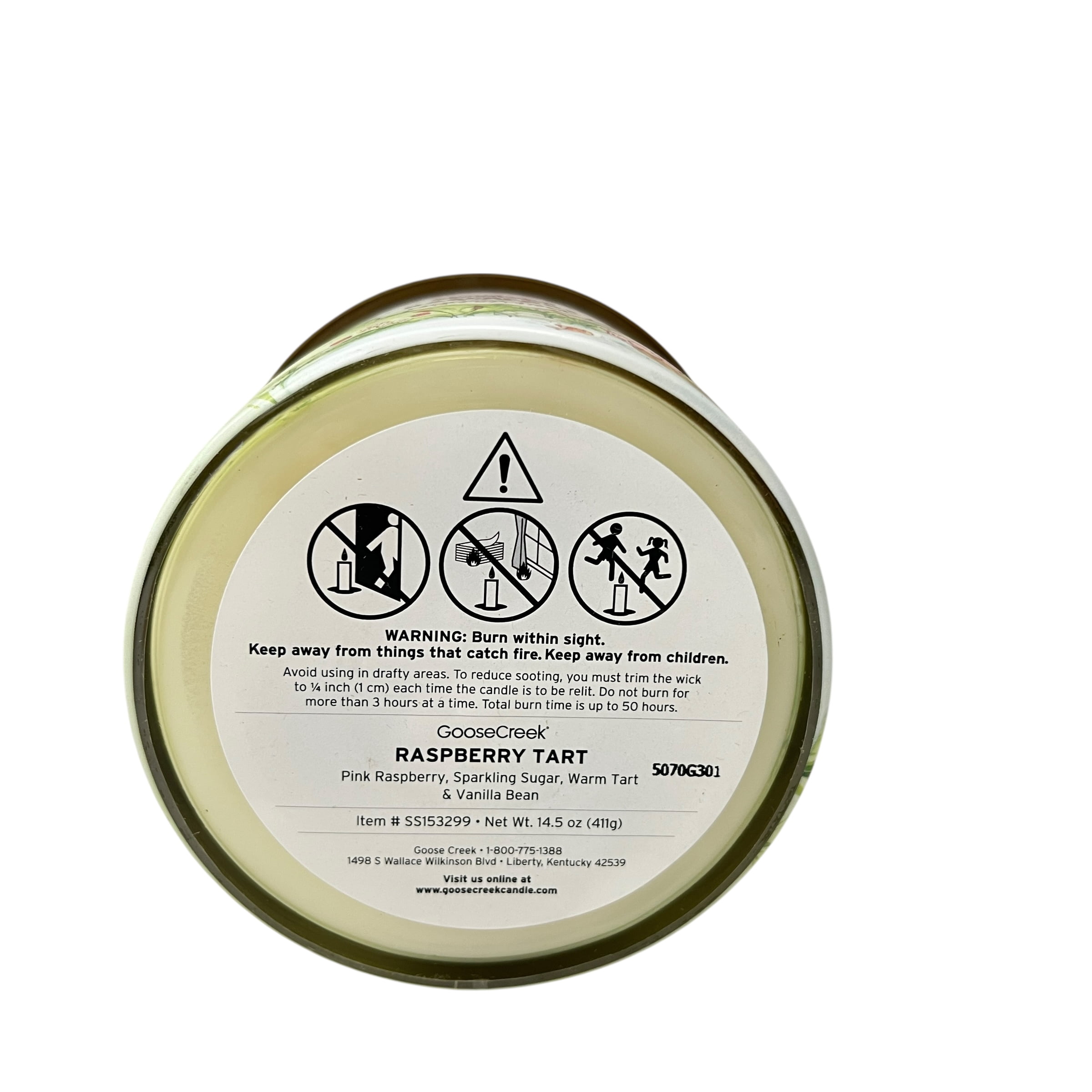 Goose Creek Raspberry Tart Scented 3 Wick Candle 14.5 oz