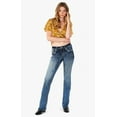 thumbnail image 2 of Grace in LA Women's Geometric Embroidered Embellished Bootcut Stretch Jeans (25, Blue), 2 of 5