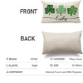 thumbnail image 3 of St Patricks Day Pillow Covers 12x20 Plaid and Polka Dots Lucky Clover Decor Throw Pillow Cover St Patricks Cushion Case Decoration for Sofa Home E, 3 of 6