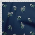 thumbnail image 4 of Soimoi Floral Printed, Poly Canvas Fabric, Decor Sewing Fabric by The Yard 56 Inch Wide,Decorative Fabric for Curtains Tote Bags, Navy Blue, 4 of 5