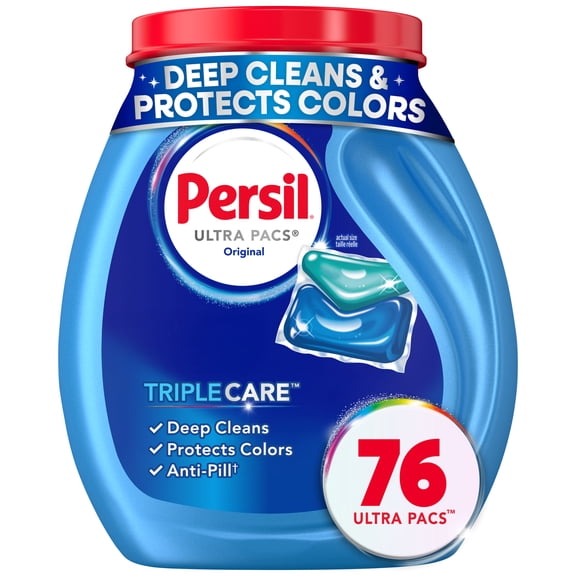Persil Ultra Pacs Deep Clean Laundry Detergent, Original, 76 Count