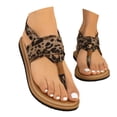 thumbnail image 4 of Fsqjgq Chaussures pour Femmes Été Sandales à entre-Doigts Sandales de Plage Plates pour Femmes Bride à la Cheville à Enfiler Sandales de Plage Pantoufles, 4 of 9