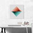 thumbnail image 2 of ARTCANVAS Mid-Century Modern Orange and Teal Reverse Mountains Canvas Art Print - Size: 18" x 18" (0.75" Deep), 2 of 9